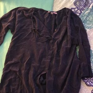 PURPLE BUTTON UP CALYPSO LONG SLEEVE